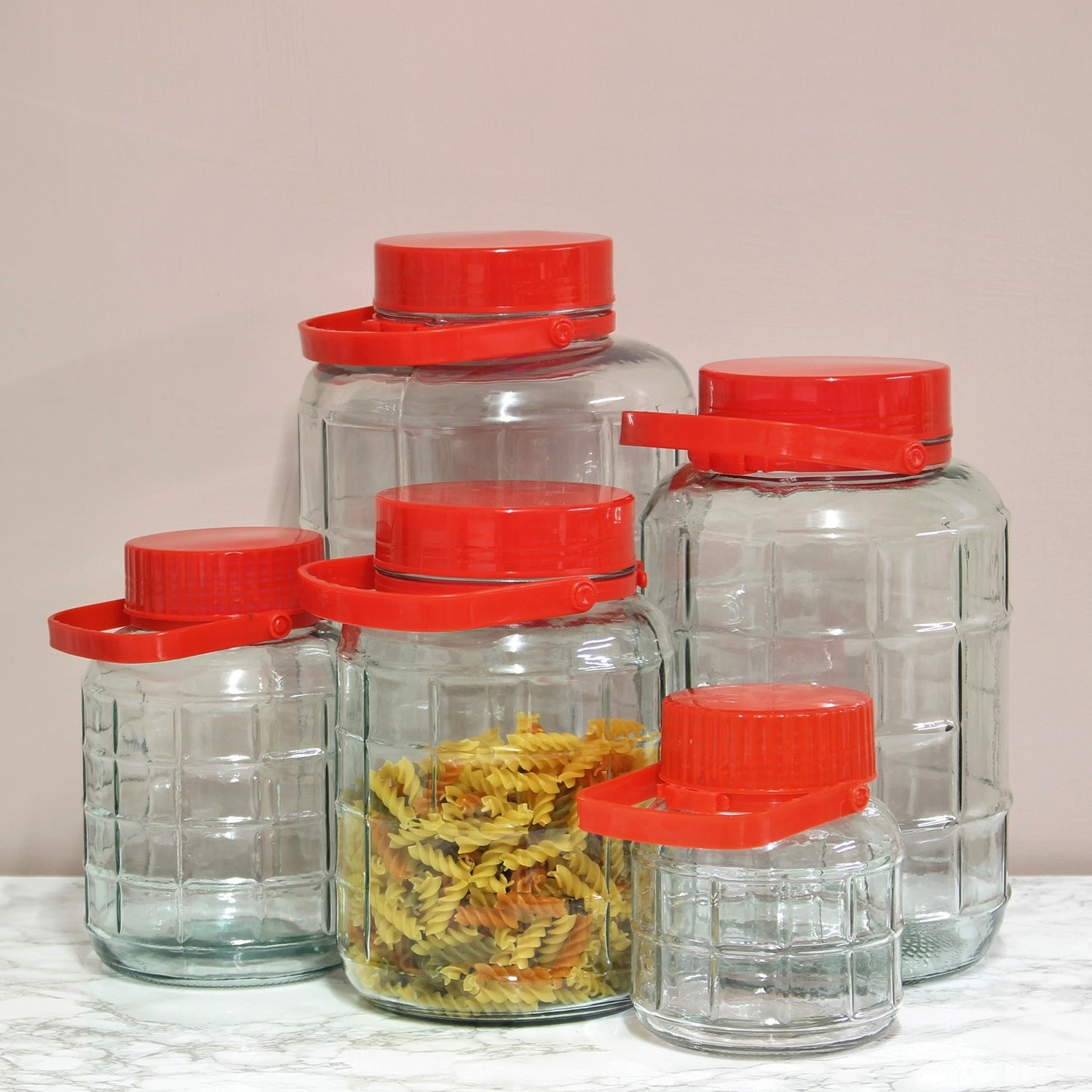 Large Glass Pickle Preserve Jars Airtight Storage Beverage Food